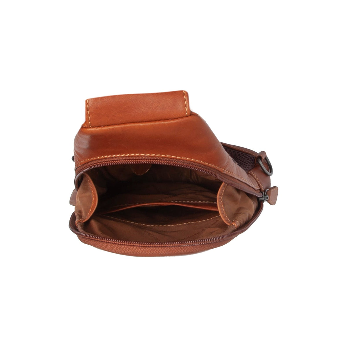 Cognac Leather Sling Bag Bowey para Mulher, detail view 4