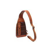 Cognac Leather Sling Bag Bowey para Mulher, detail view 6