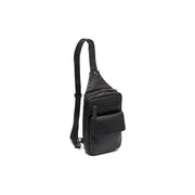 
Leather Sling Bag Turelle em couro legítimo 100% flor integral - Full Exterior Vista frontal e silhueta ajustada | Comprar online