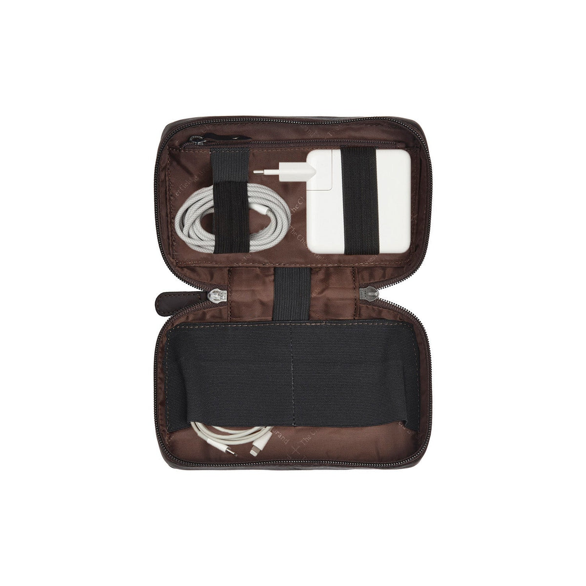 Tailored Rib Cuffs &amp; Hem Craftsmanship Construction Detail on Leather Tech-Organizer Ardan para Mulher