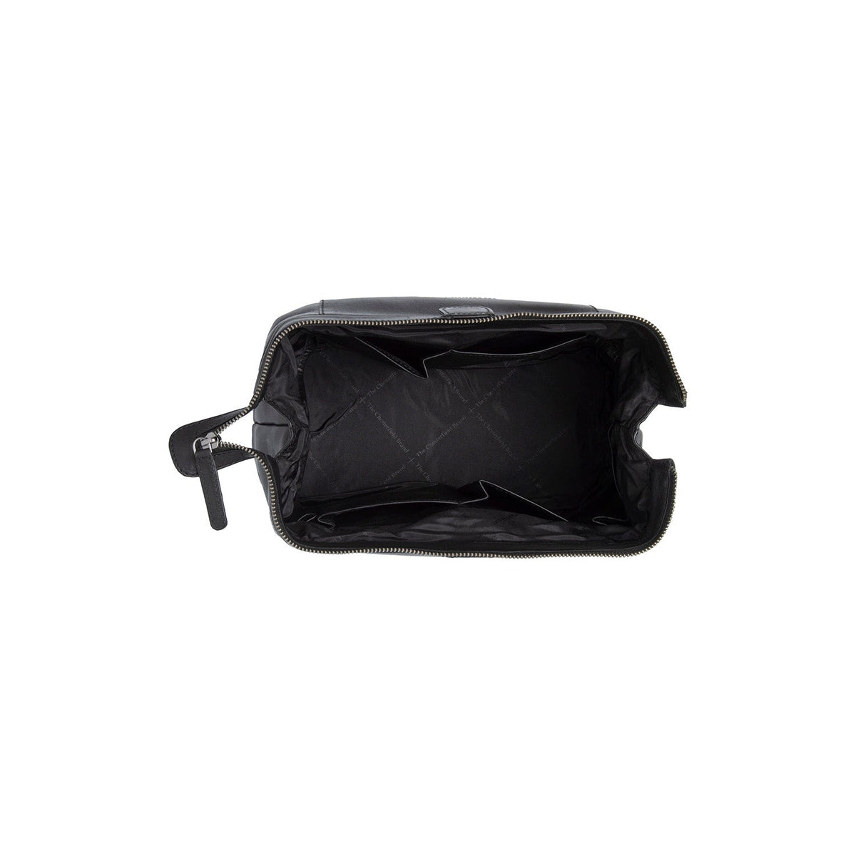 Close-Up Detail of Classic Collar &amp; Heavy-Duty Zipper Hardware on Biassa Full-Grain Leather Toiletry Bag para Mulher