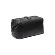 Biassa Full-Grain Leather Toiletry Bag para Mulher in Classic 100% Full-Grain Leather - Front Profile View &amp; Tailored Silhouette | Buy Online