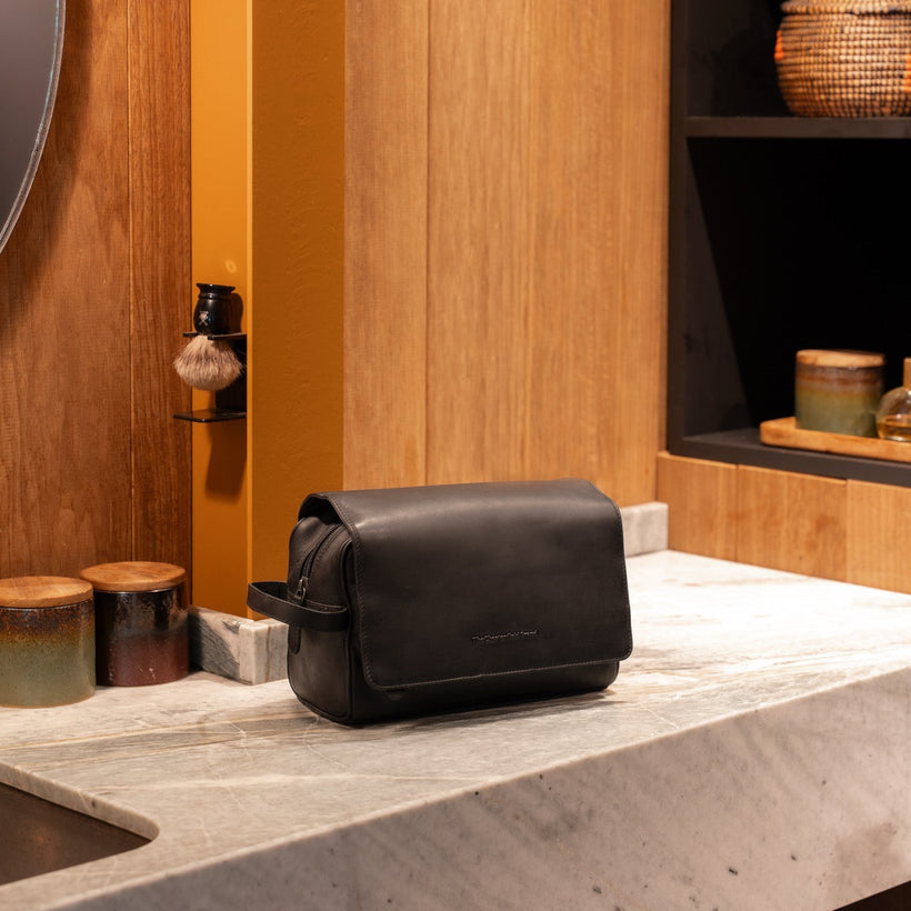 Rosario Full-Grain Leather Toiletry Bag para Mulher