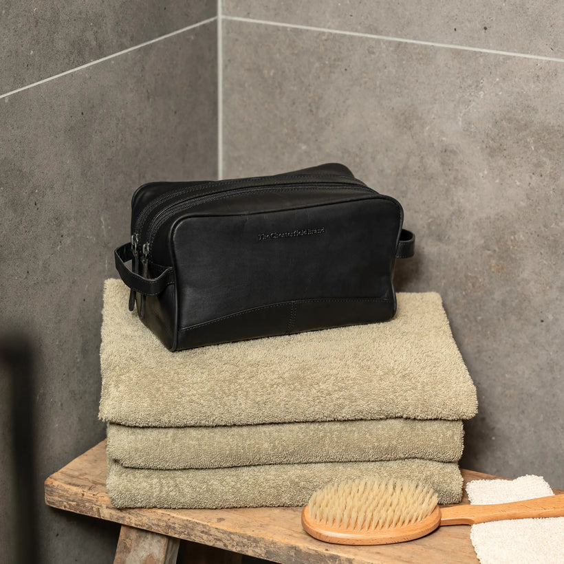 Stacey Full-Grain Leather Toiletry Bag para Mulher