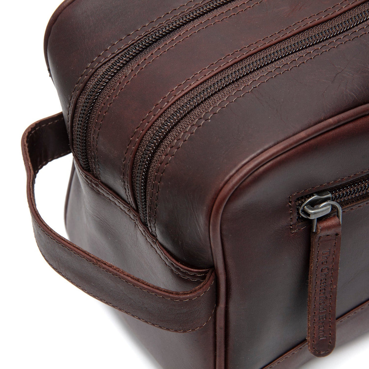 Stacey Full-Grain Leather Toiletry Bag para Mulher – alternate product view 3