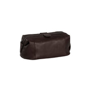 Tailored Rib Cuffs &amp; Hem Craftsmanship Construction Detail on Vince Full-Grain Leather Toiletry Bag para Mulher