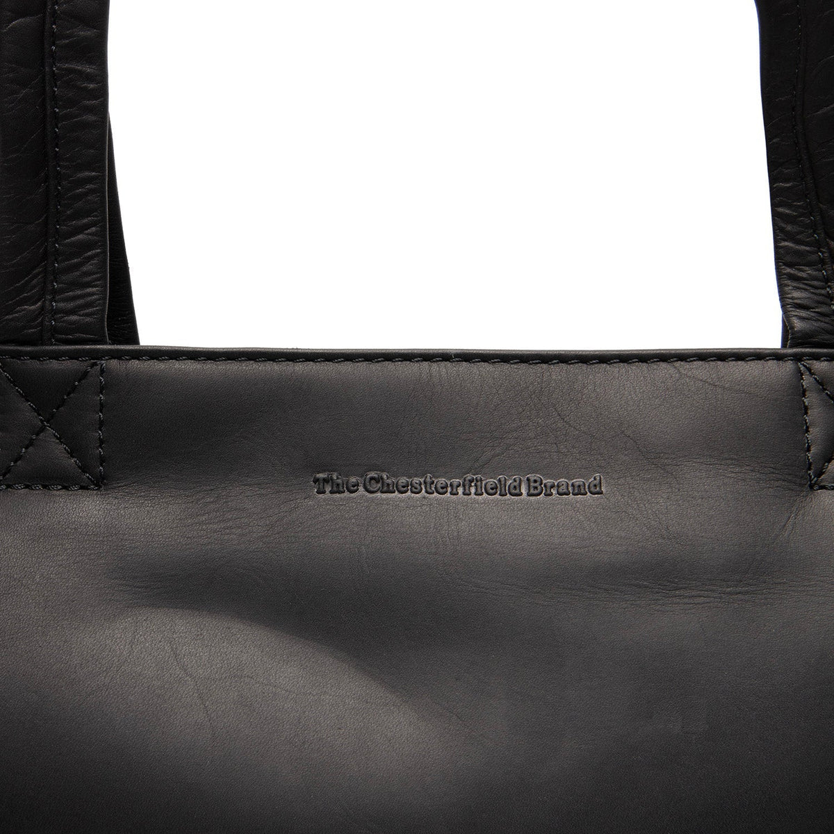 
Classic 100% Full-Grain leather Bag - Perspetiva traseira com alças de couro reforçadas