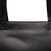 
Classic 100% Full-Grain leather Bag - Perspetiva traseira com alças de couro reforçadas