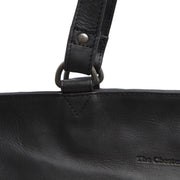 Berlin Full-Grain Leather Tote Bag para Mulher - Structured Side Profile Showing Gusset Depth &amp; Expansion Capacity