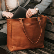Berlin Full-Grain Leather Tote Bag para Mulher – alternate product view 2