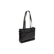 Estella Full-Grain Leather Tote Bag para Mulher in Classic 100% Full-Grain Leather - Full Exterior Front Profile View | Buy Online