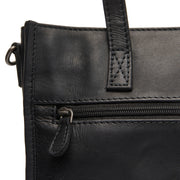 Estella Full-Grain Leather Tote Bag para Mulher - Structured Side Profile Showing Gusset Depth &amp; Expansion Capacity