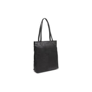 Solvia Full-Grain Leather Tote Bag para Mulher in Classic 100% Full-Grain Leather - Full Exterior Front Profile View | Buy Online