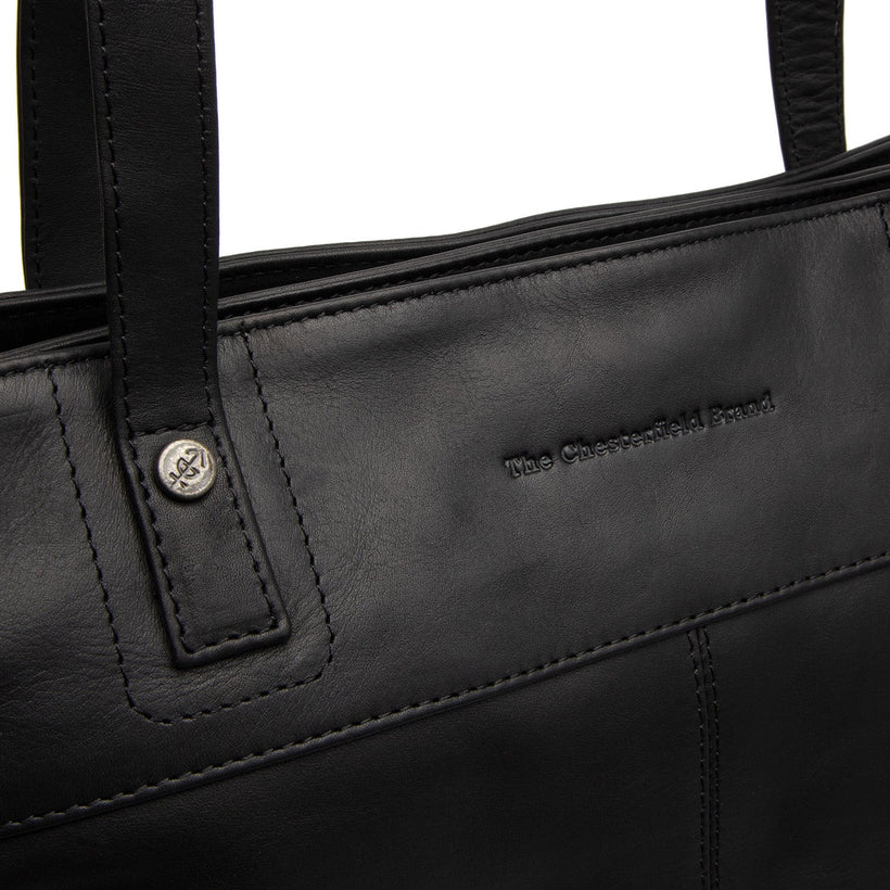 Solvia Full-Grain Leather Tote Bag para Mulher