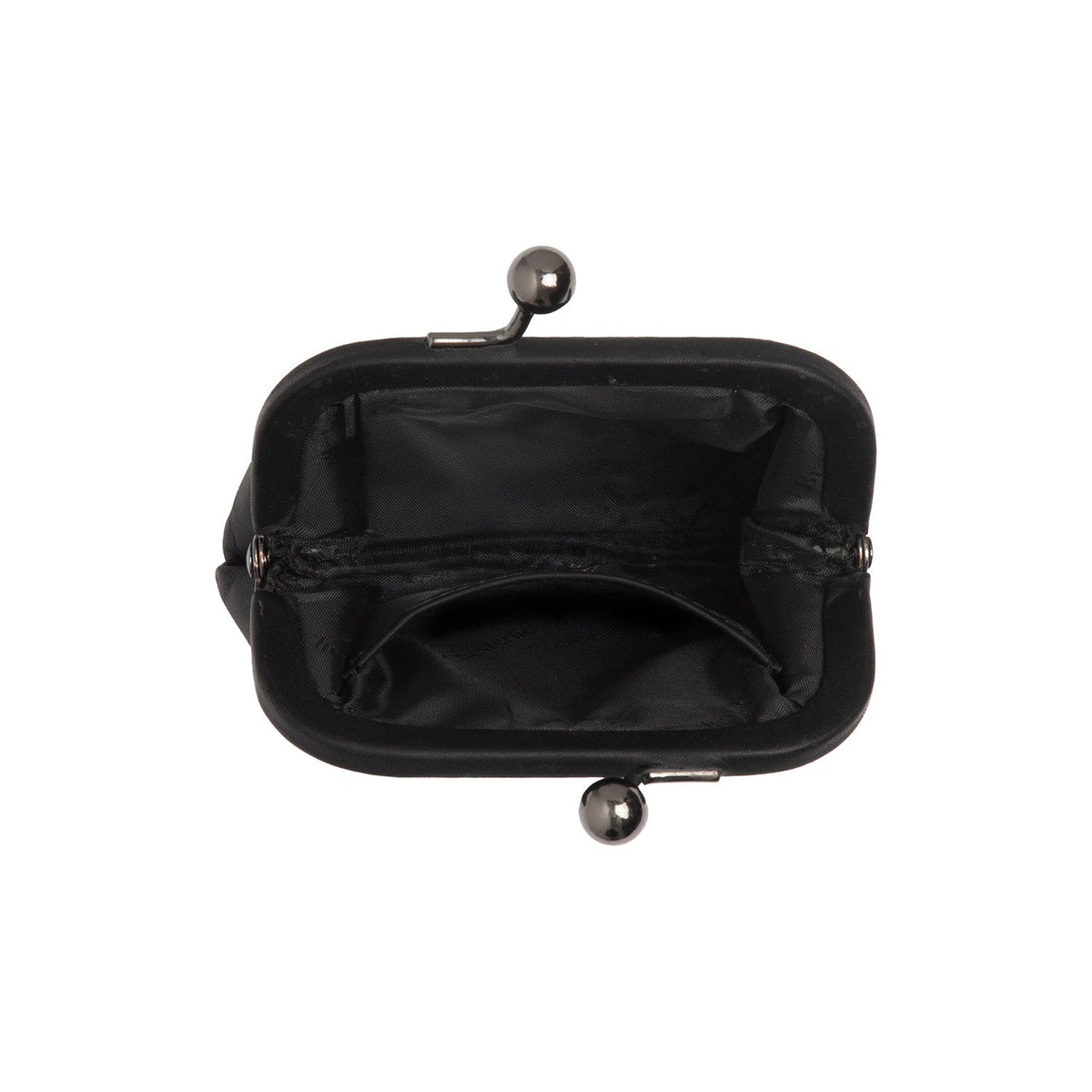 Calvia Full-Grain Leather Wallet para Mulher - Structured Side Profile Showing Gusset Depth &amp; Expansion Capacity