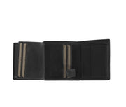 Carl Full-Grain Leather Wallet para Homem - Structured Side Profile Showing Gusset Depth &amp; Expansion Capacity