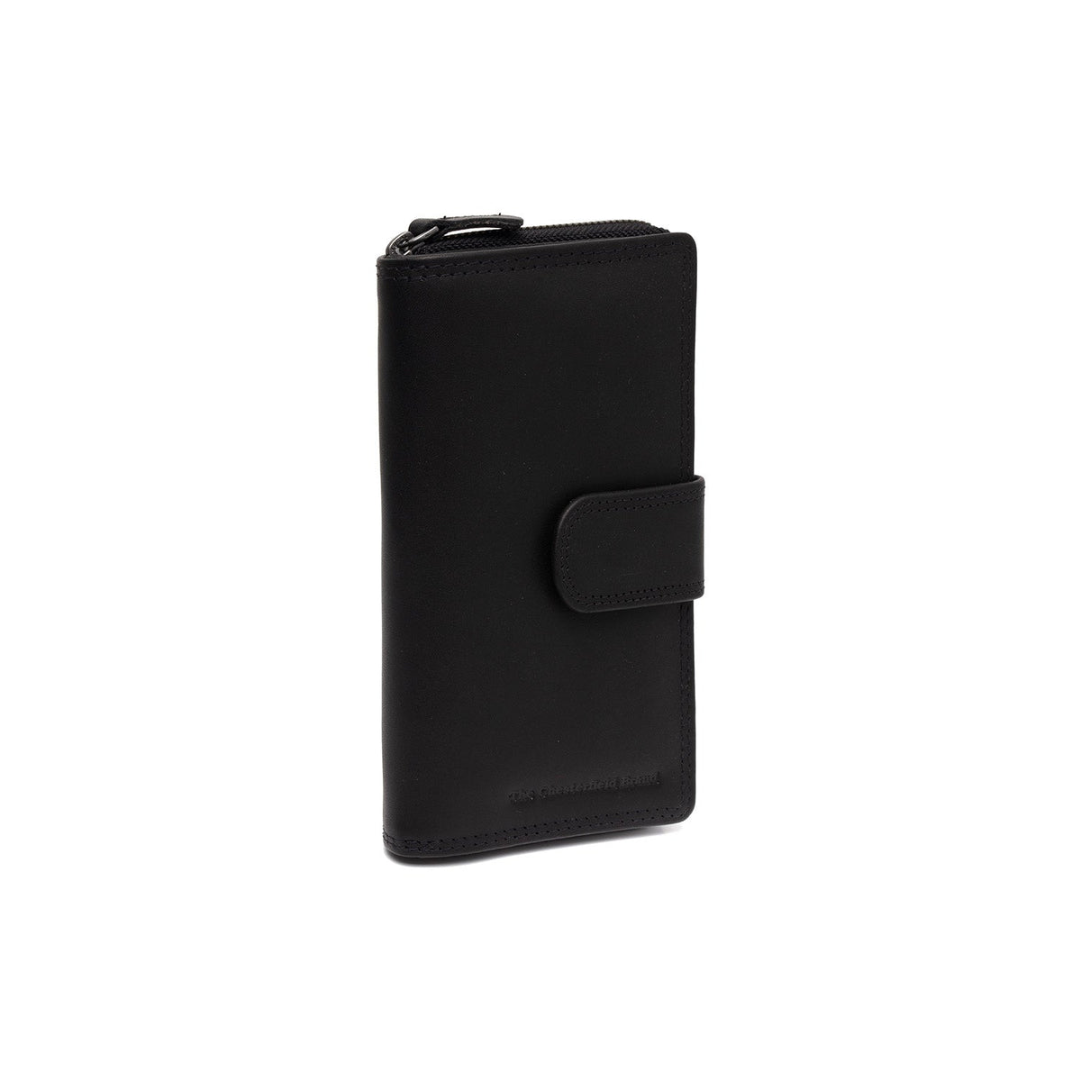 Charlotte Full-Grain Leather Wallet para Mulher in Classic 100% Full-Grain Leather - Full Exterior Front Profile View | Buy Online