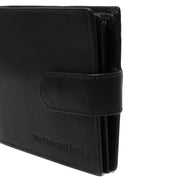Curtis Full-Grain Leather Wallet para Homem - Structured Side Profile Showing Gusset Depth &amp; Expansion Capacity