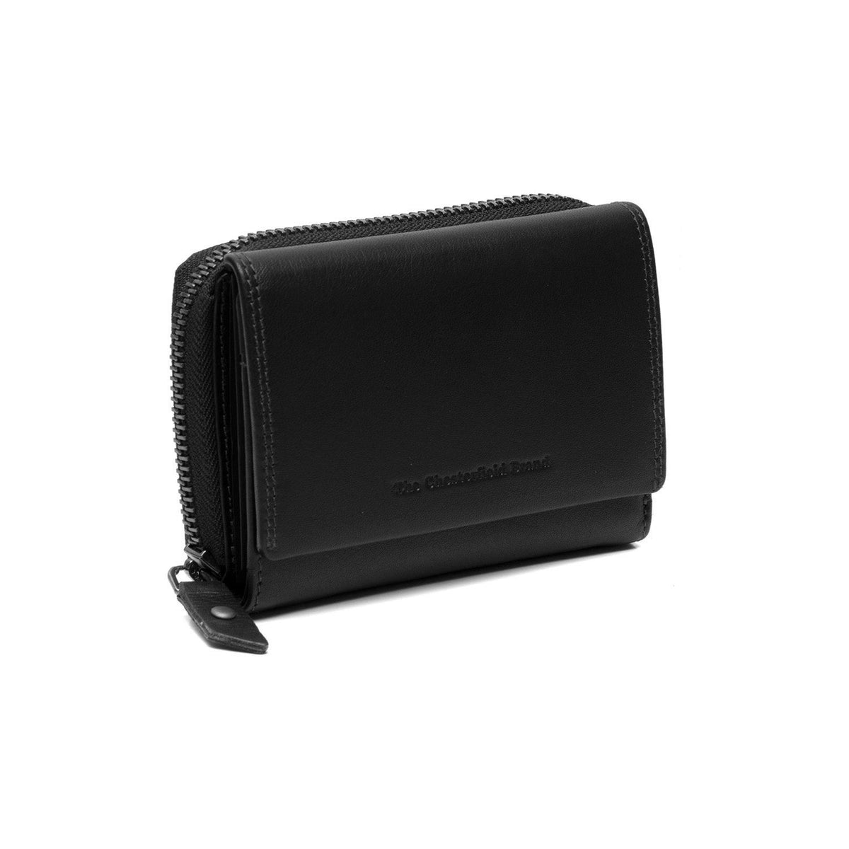 Doniva Full-Grain Leather Wallet para Mulher in Classic 100% Full-Grain Leather - Full Exterior Front Profile View | Buy Online