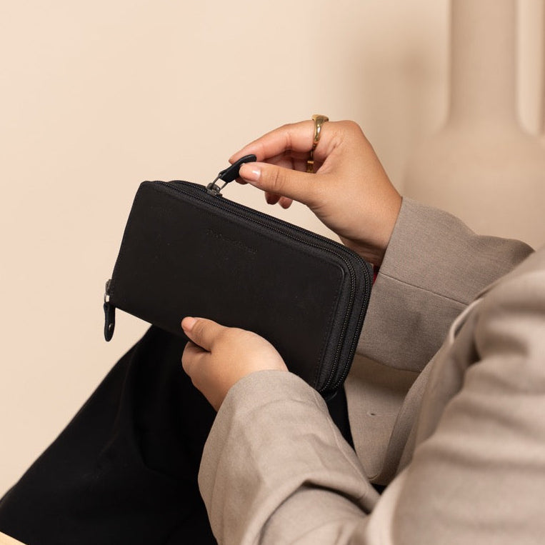 Hadley Full-Grain Leather Wallet para Mulher
