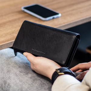 Hampton Full-Grain Leather Wallet para Mulher
