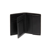 Classic 100% Full-Grain leather Wallet - Rear Perspective Showing Reinforced Leather Straps &amp; Stitching
