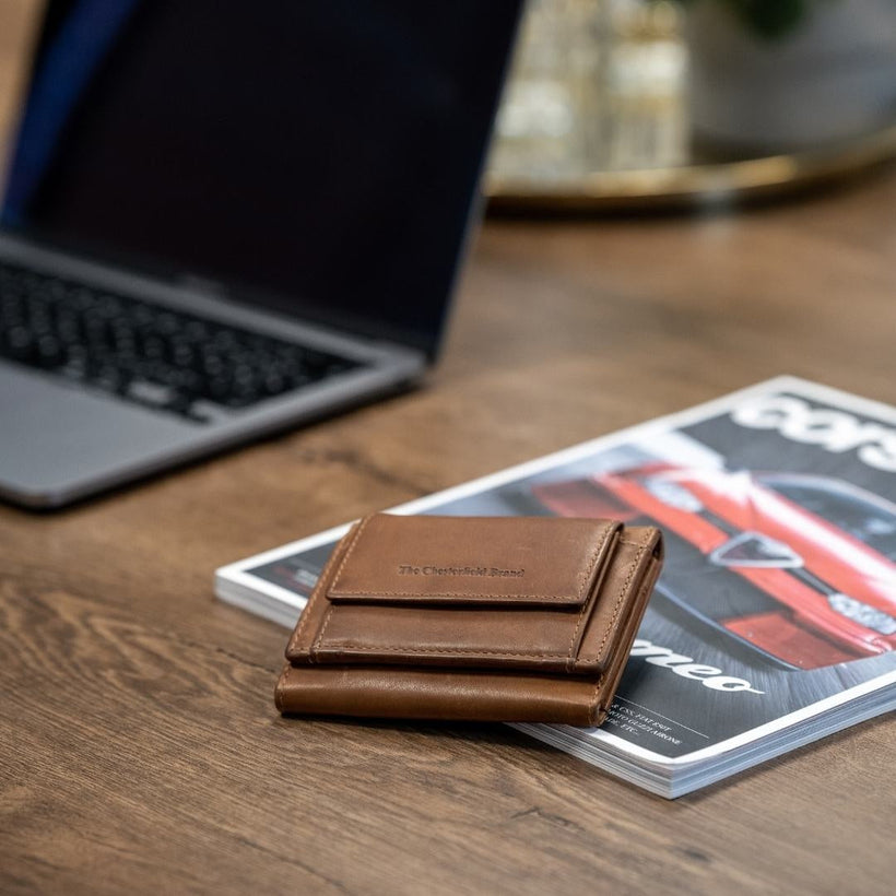 Harthoft Full-Grain Leather Wallet para Mulher