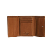 Harthoft Full-Grain Leather Wallet para Mulher - Structured Side Profile Showing Gusset Depth &amp; Expansion Capacity
