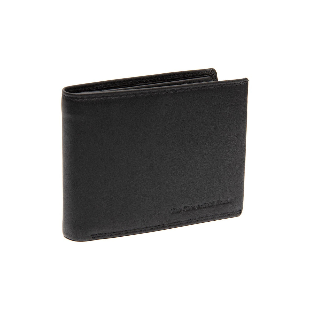Hendrick Full-Grain Leather Wallet para Homem in Classic 100% Full-Grain Leather - Full Exterior Front Profile View | Buy Online