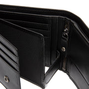 Hendrick Full-Grain Leather Wallet para Homem - Structured Side Profile Showing Gusset Depth &amp; Expansion Capacity