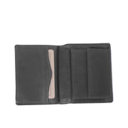 Hereford Full-Grain Leather Wallet para Homem - Structured Side Profile Showing Gusset Depth &amp; Expansion Capacity