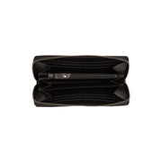 
Solid Antique Brass Hardware & Heavy-Duty Dual Zipper Detail on Livorno Carteira em couro