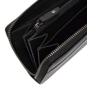 
Classic 100% Full-Grain leather Wallet - Perspetiva traseira com alças de couro reforçadas