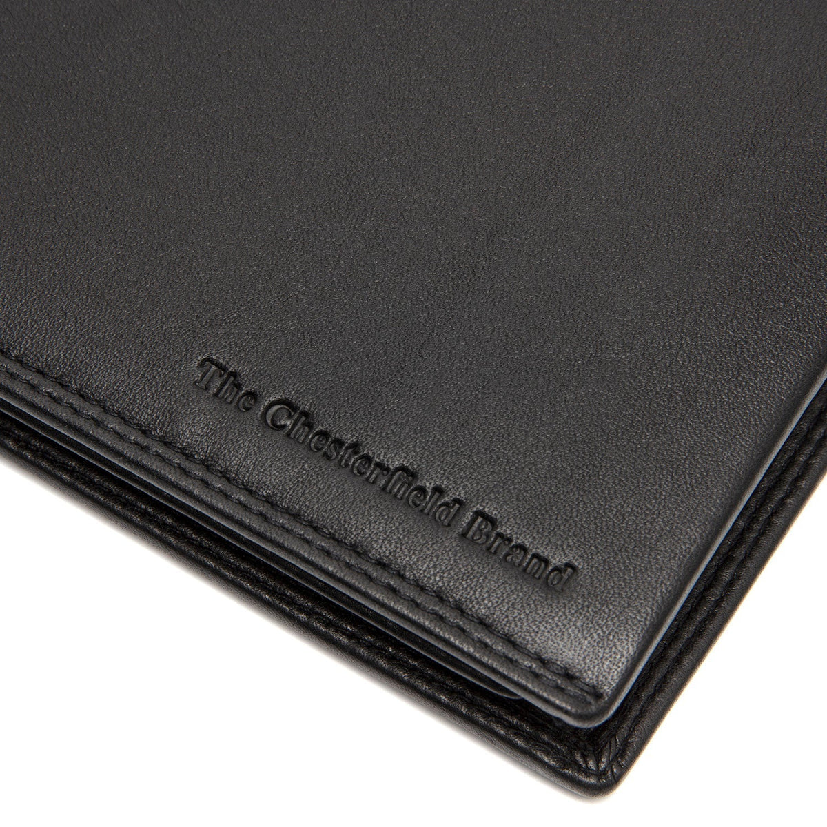 Solid Antique Brass Hardware &amp; Heavy-Duty Dual Zipper Detail on Lynnwood Full-Grain Leather Wallet para Homem