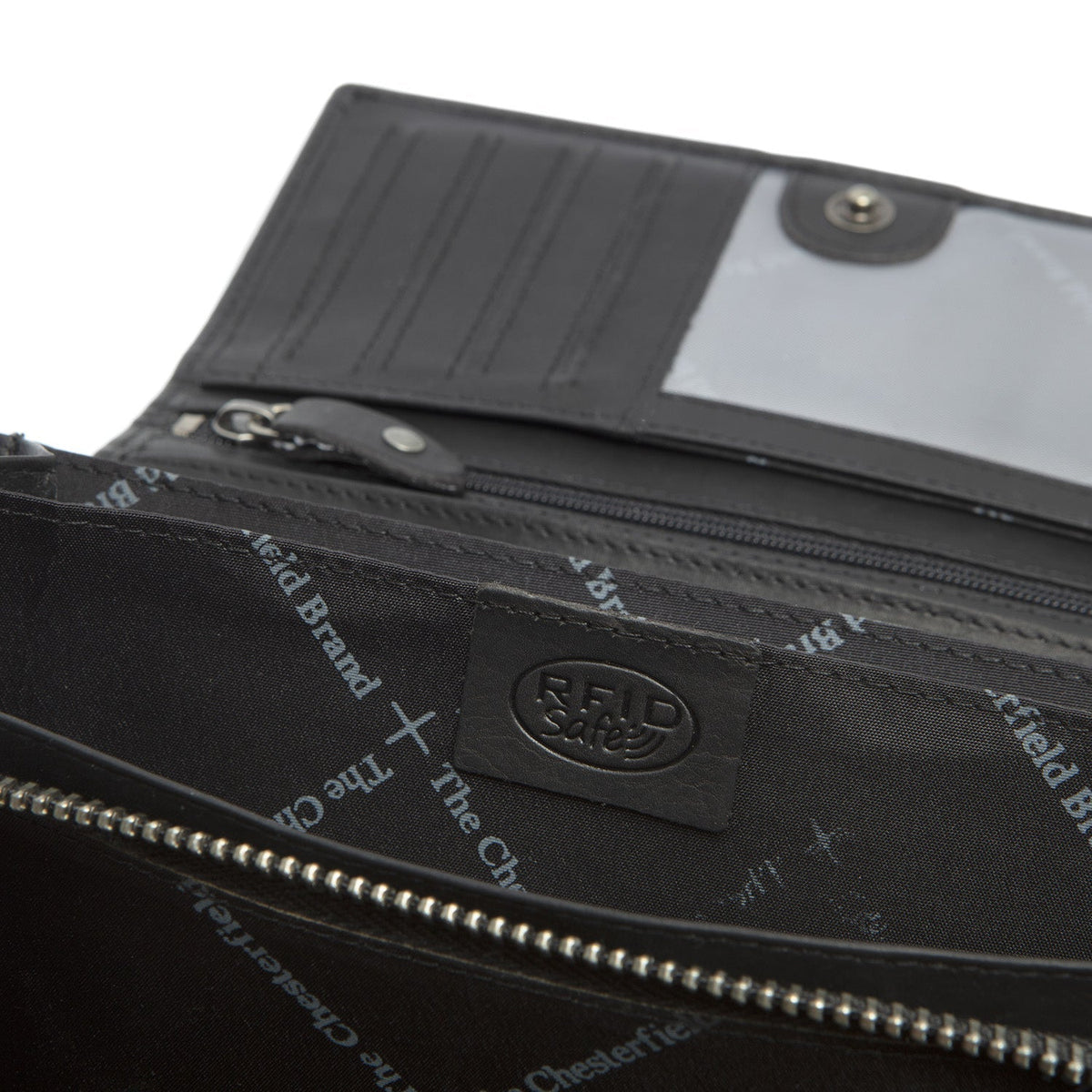Mirthe Full-Grain Leather Wallet para Mulher - Structured Side Profile Showing Gusset Depth &amp; Expansion Capacity
