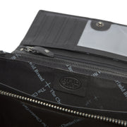 Mirthe Full-Grain Leather Wallet para Mulher - Structured Side Profile Showing Gusset Depth &amp; Expansion Capacity