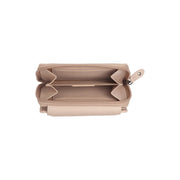 Orveta Full-Grain Leather Wallet para Mulher - Structured Side Profile Showing Gusset Depth &amp; Expansion Capacity