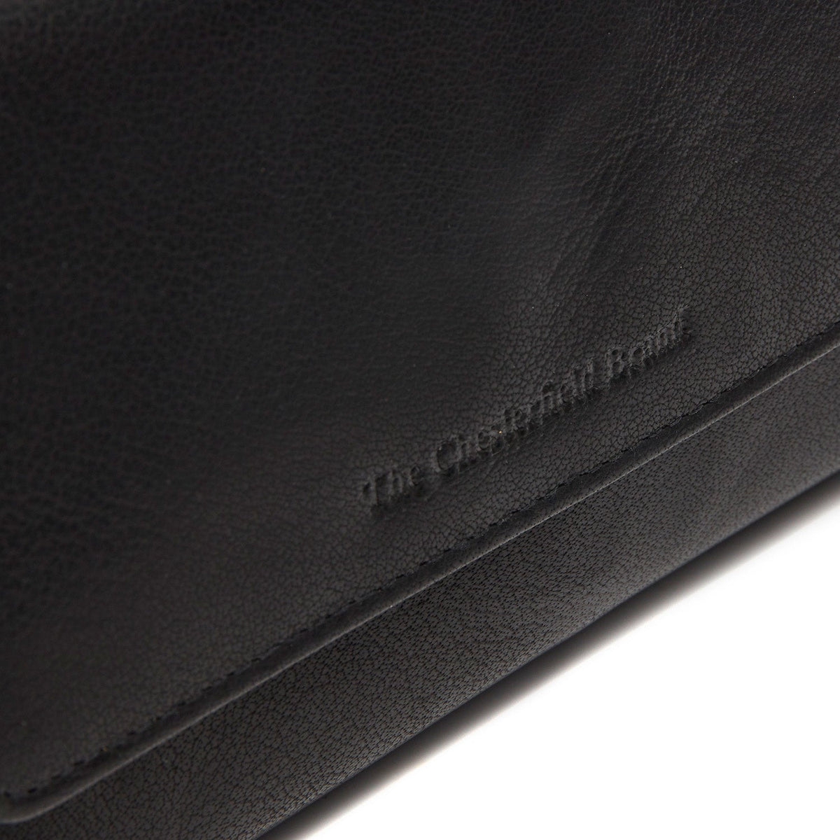 Solid Antique Brass Hardware &amp; Heavy-Duty Dual Zipper Detail on Rhodos Full-Grain Leather Wallet para Mulher