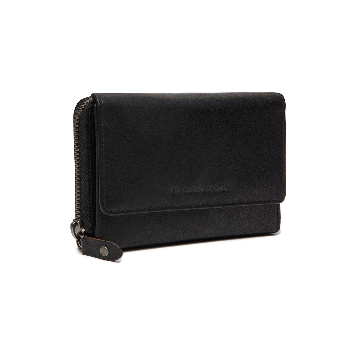 Rhodos Full-Grain Leather Wallet para Mulher in Classic 100% Full-Grain Leather - Full Exterior Front Profile View | Buy Online