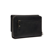 Rhodos Full-Grain Leather Wallet para Mulher - Structured Side Profile Showing Gusset Depth &amp; Expansion Capacity
