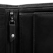 Ruby Full-Grain Leather Wallet para Mulher - Structured Side Profile Showing Gusset Depth &amp; Expansion Capacity