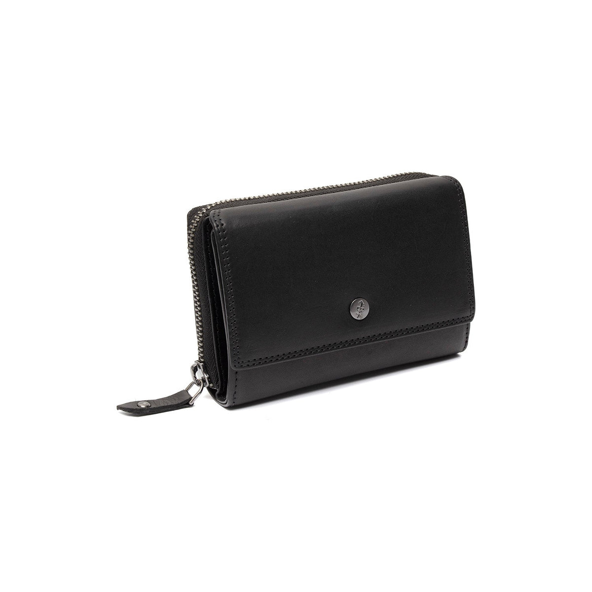 Salviano Full-Grain Leather Wallet para Mulher in Classic 100% Full-Grain Leather - Full Exterior Front Profile View | Buy Online