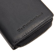 Sionel Full-Grain Leather Wallet para Mulher - Structured Side Profile Showing Gusset Depth &amp; Expansion Capacity