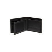 Solid Antique Brass Hardware &amp; Heavy-Duty Dual Zipper Detail on Stephens Full-Grain Leather Wallet para Homem
