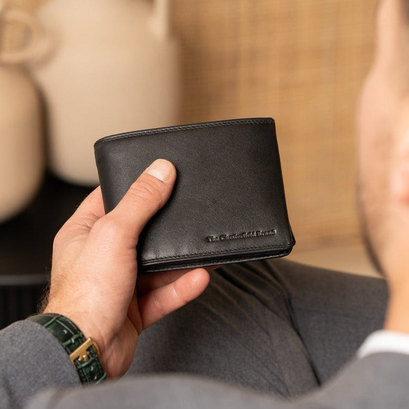 Stephens Full-Grain Leather Wallet para Homem
