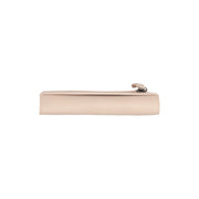 Solid Antique Brass Hardware &amp; Heavy-Duty Dual Zipper Detail on Valetta Full-Grain Leather Wallet para Mulher
