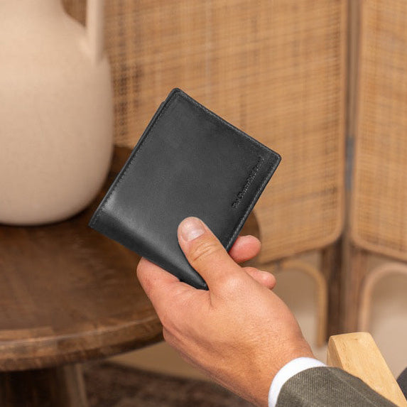 Walid Full-Grain Leather Wallet para Homem
