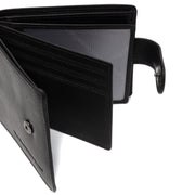 Yamba Full-Grain Leather Wallet para Homem - Structured Side Profile Showing Gusset Depth &amp; Expansion Capacity