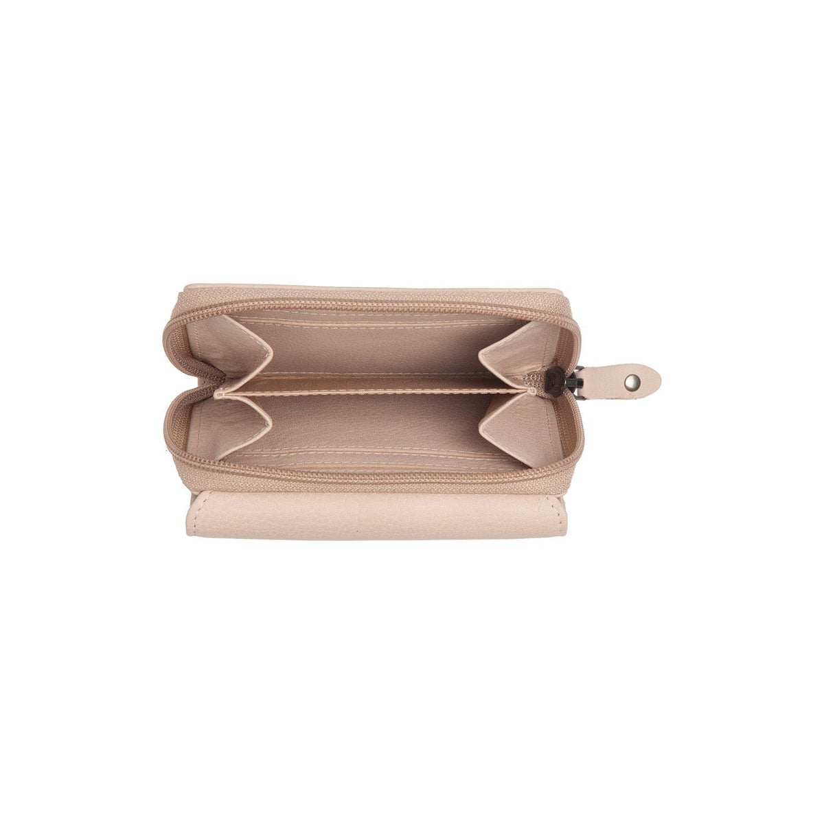 
Solid Antique Brass Hardware & Heavy-Duty Dual Zipper Detail on Zelan Carteira em couro