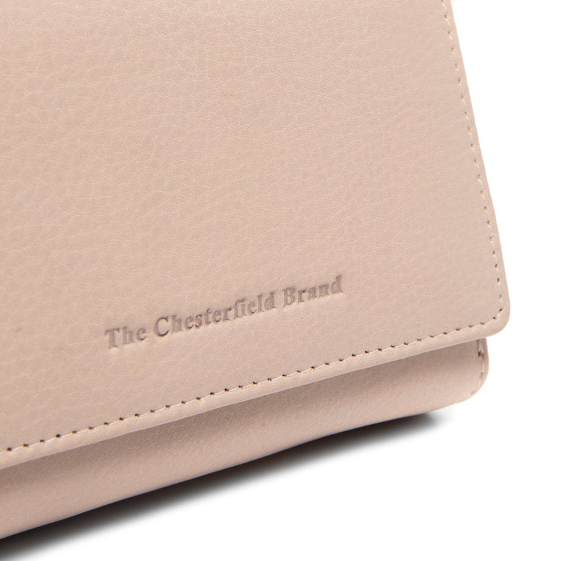 Zelan Full-Grain Leather Wallet para Mulher